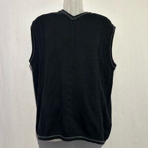Arizona Jean Company Black V Neck Knit Sweater XL